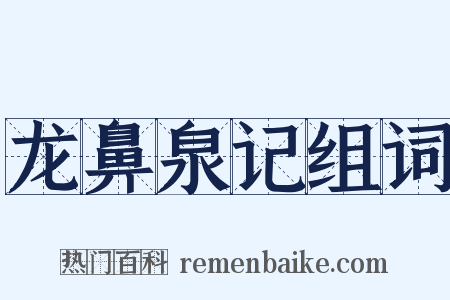 龙鼻泉记组词是什么意思的图片